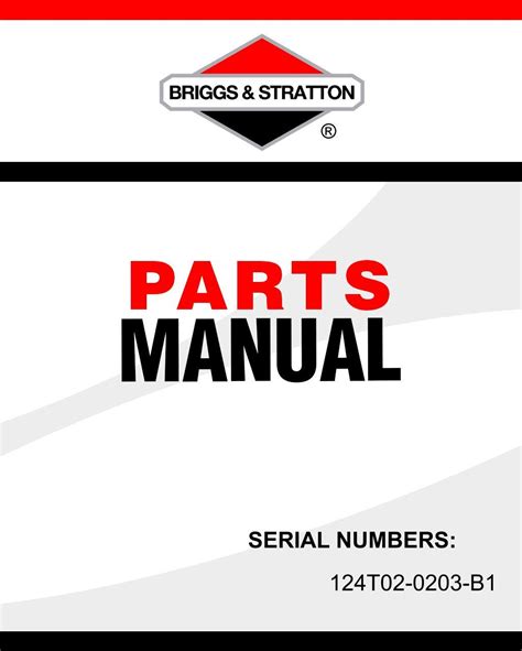 briggs  stratton p   parts manual