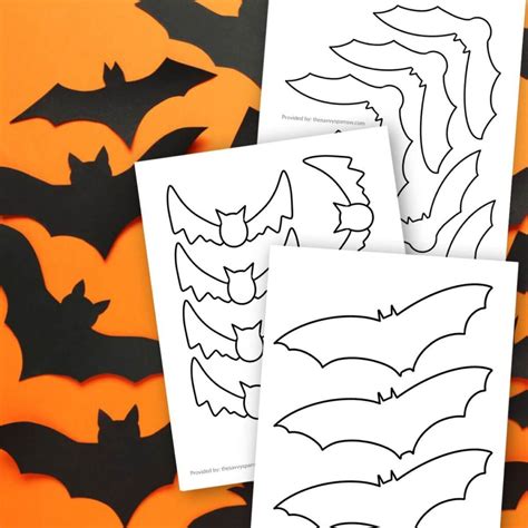 bat template printable cut   crafts  decor
