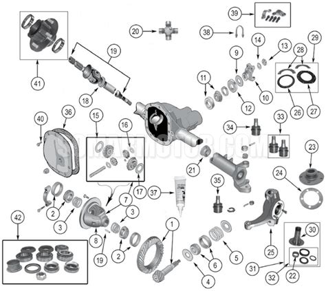 axle parts diagrams front dana  somar motor llc