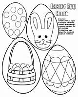 Easter Coloring Egg Pages Hunt Crayola Eggs Kids Color Print Printable Worksheets Activities Worksheet Colouring Cut Bunny Sheets Crafts Book sketch template