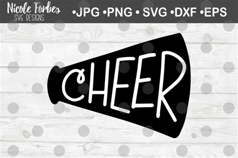 cheer horn svg cut file  nicole forbes designs thehungryjpeg