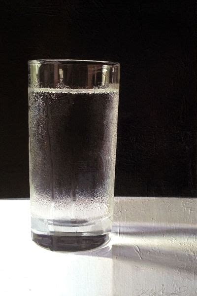 Glass Of Water Oil On Canvas