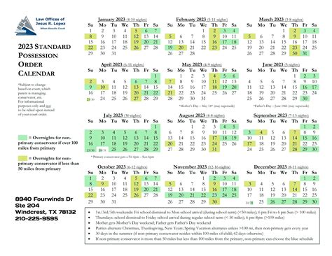 standard possession order  texas