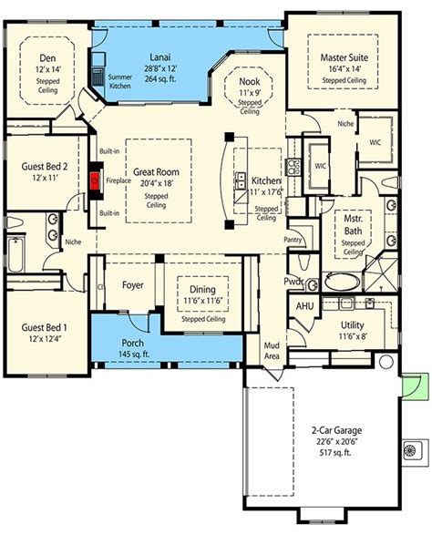 plan zr energy efficient home design  private master retreat options energy