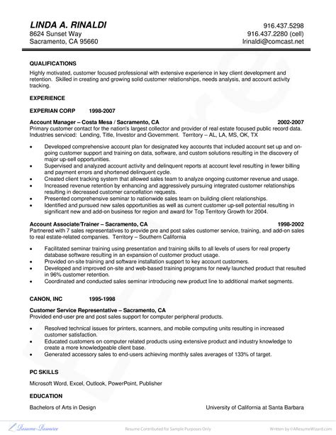 account management resume templates  allbusinesstemplatescom