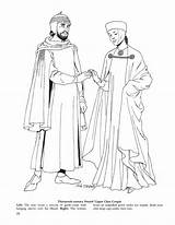 Coloring Pages Ages Middle Medieval Fashion Book Clothing Uploaded User Getcolorings Printable sketch template