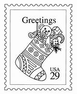 Coloring Stamp Christmas Stamps Pages Sheets Postage Usps Postal Activity Stocking Holiday Colouring Template Collecting Service Easy Choose Board Hobby sketch template