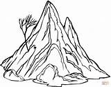 Coloring Pages Mountain Popular sketch template