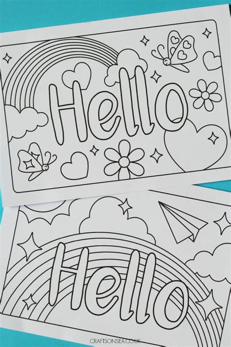 printable coloring greeting cards printable templates