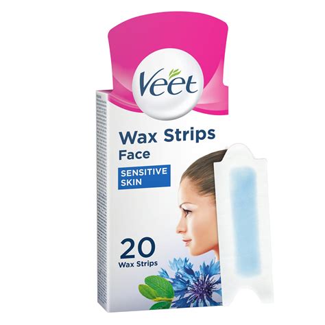 veet easy gel face wax strips  sensitive skin almond oil  wax str