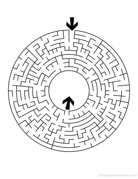 round maze medium difficulty printable printable mazes maze print