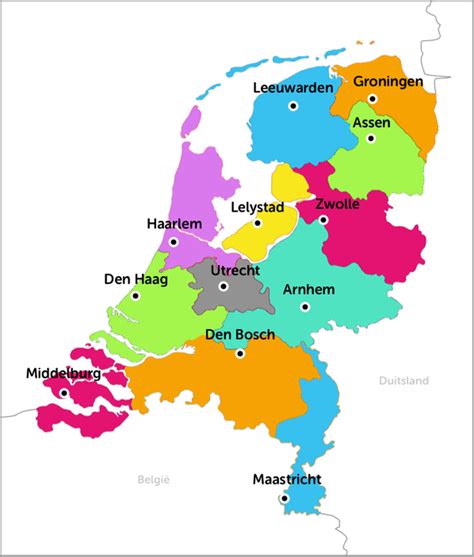 rendern komm mit schwimmend kaart van nederland met provincies en hoofdsteden fachmann