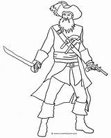 Pirate Coloring Pages Beard Blackbeard Drawing Sketch Template Clipartqueen sketch template
