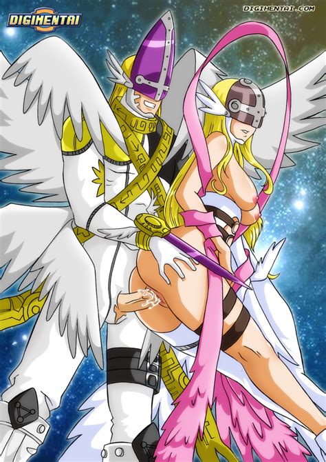rule 34 angel angewomon blonde hair breasts clothed sex