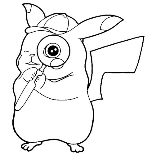 pokemon detective pikachu coloring pages coloring pages