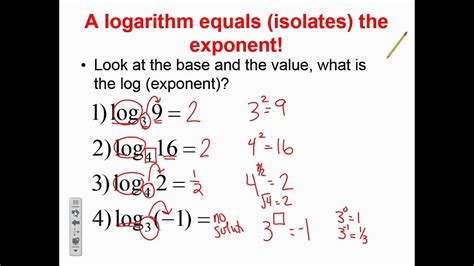 logarithms basics video youtube