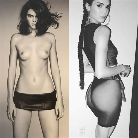 Kendall Jenner And Bella Hadid Nude Black And White Outtakes