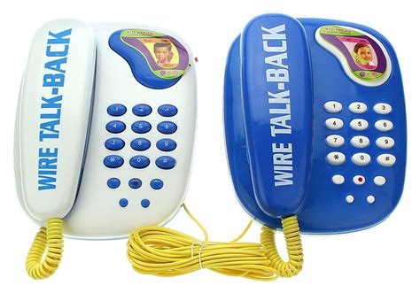 phone twin telephones wired intercom childrens kids toy telephone set   telephones