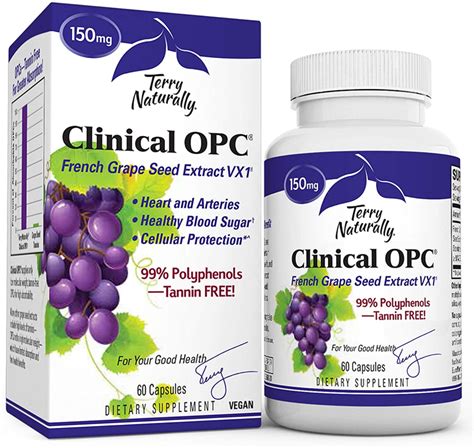 terry naturally vitamins kosher clinical opc french grape seed extract