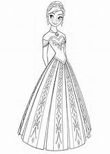 Anna Princess Coloring Pages Printable Frozen Categories sketch template