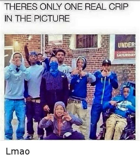 theres ony one real crip in the picture under saturday