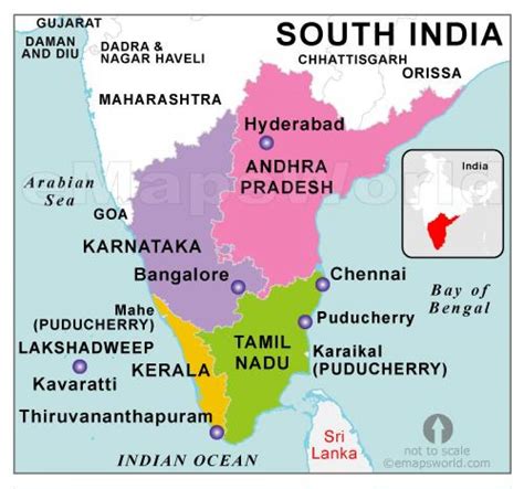 south india political map