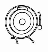 Gong Clipart Percussion Webstockreview Concussion sketch template