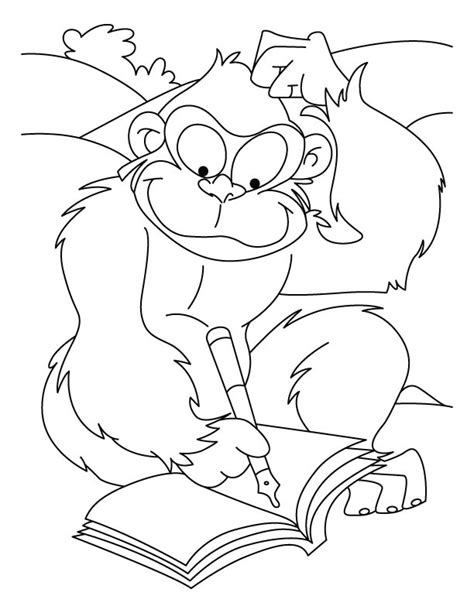 ape printable coloring pages