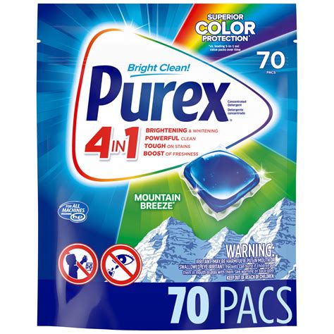 purex    laundry detergent pacs mountain breeze  pacs walmartcom