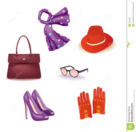 vector set of accessories for women stock vector