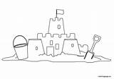 Sand Castle Coloring Pages Colouring Summer Sandcastle Kids Color Easy Sandcastles Beach Coloringpage Eu Choose Board sketch template