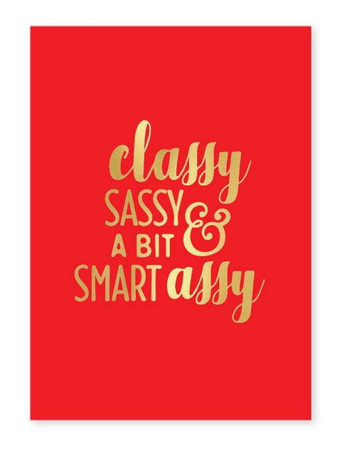 Sassy Quotes 5x7 Red Foil Print Personalized
