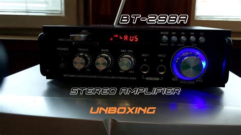 bt  stereo amplifier unboxing sound test youtube