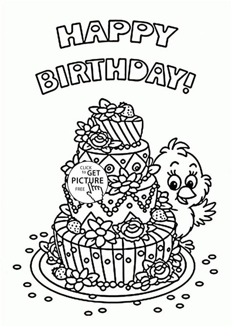 birthday coloring pages images  pinterest coloring pages