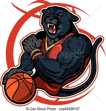 panther basketball royalty  stock illustration