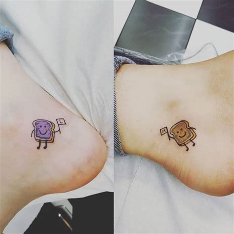 Peanut Butter And Jelly Matching Best Friend Tattoos