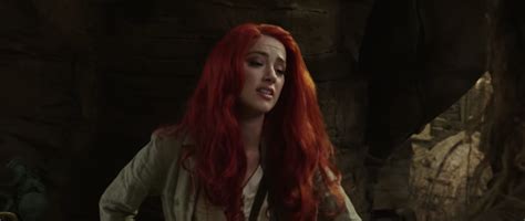 aquaman trailer see amber heard and her giant red wig racked
