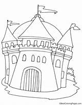 Medieval Castle Coloring Ancient Pages sketch template
