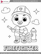 Firefighter Fireman sketch template