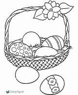 Basket Easter Coloring Printable Pages Below Click Color sketch template