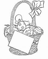 Coloring Easter Basket Empty Popular Colouring sketch template
