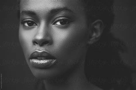 african woman in black and white by stocksy contributor lumina