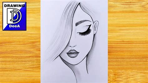 beautiful girl face easy drawinghow  draw easy drawings  girls