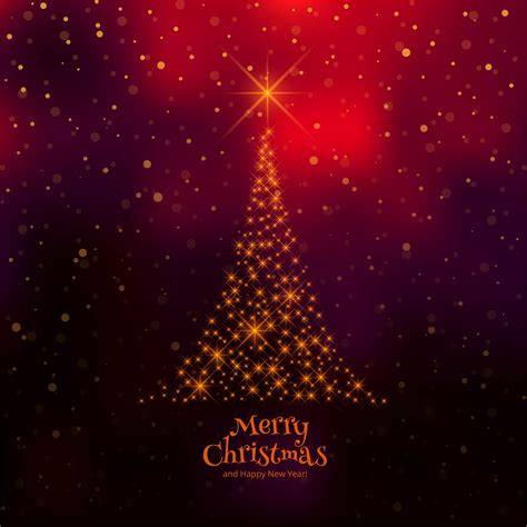 beautiful merry christmas tree celebration background vector  vector art  vecteezy