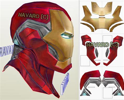 iron man cosplay diy printable pattern iron man helmet mark