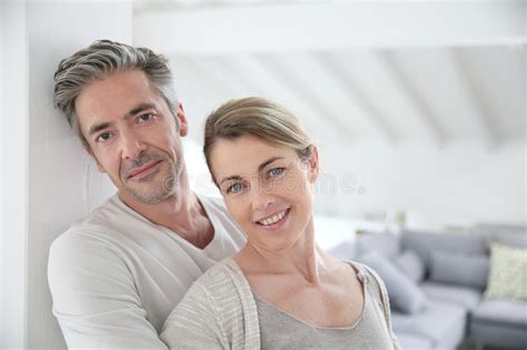 Mature Couple Portrait At Home Stock Image Image Of Copyspace Love