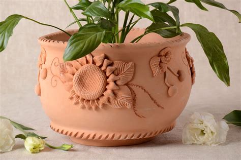 buy handmade plant pot ceramic planter   clay flower pots