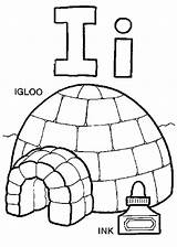 Coloring Letter Igloo Ii Pages Sheets Getcolorings Getdrawings sketch template
