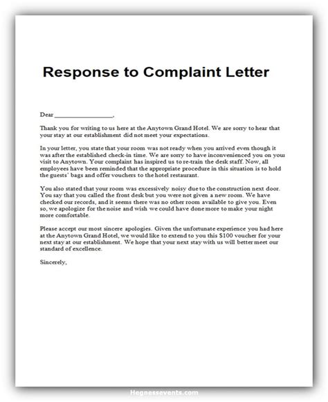 powerful examples  response  complaint letter    write