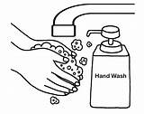 Hand Outline Wash Coronavirus Coloring Hands Drawing Printable Awareness Vectors sketch template
